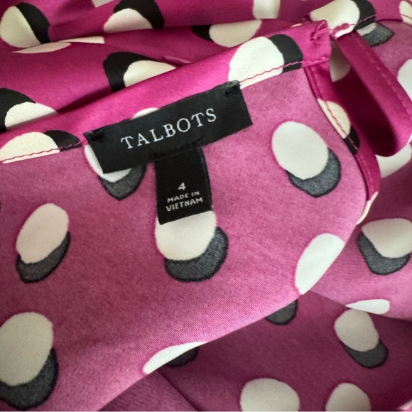 Talbots Pink Dot Midi Dress - Picture 7 of 9